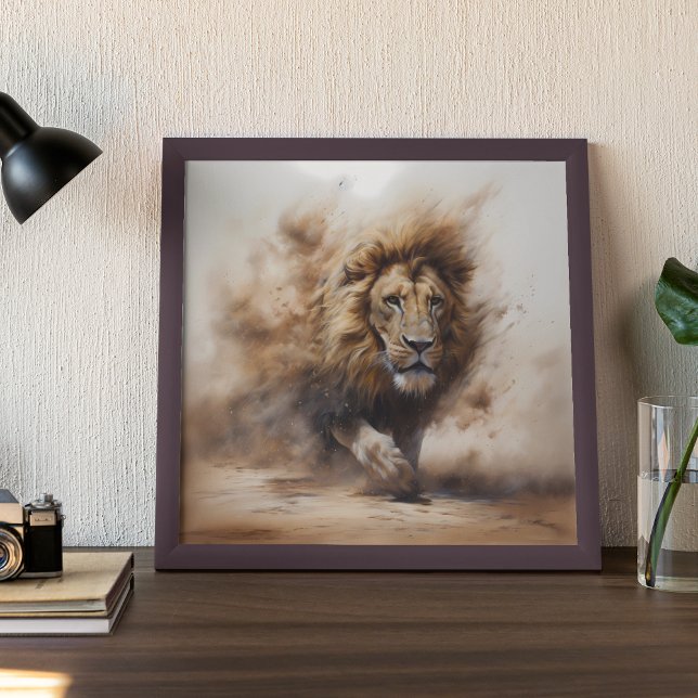 Lion Modern Blowing sands Safari Jungle Poster (Creator Uploaded)