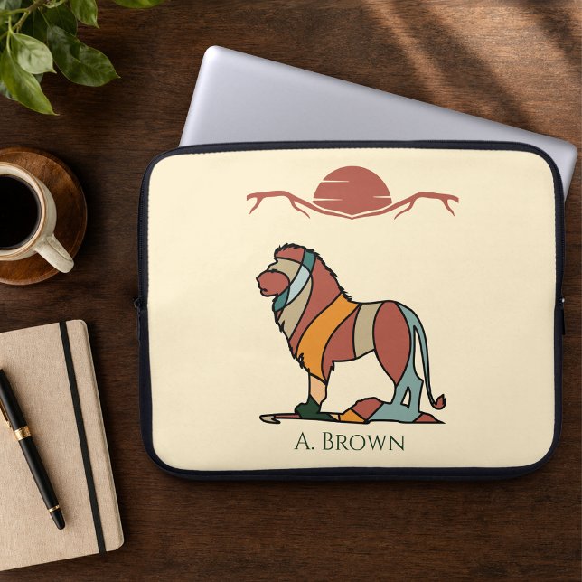 Lion Monogram Laptop Sleeve (Creator Uploaded)