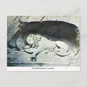 Lion Monument, Lucerne Postcard