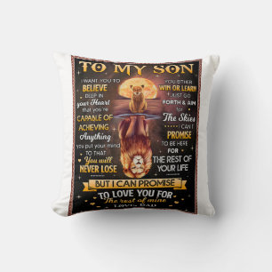 Lion Moon I Want To Believe - Dad To Son Cushion