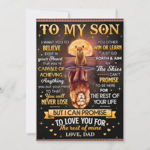 Lion Moon I Want To Believe - Dad To Son  Holiday Card
