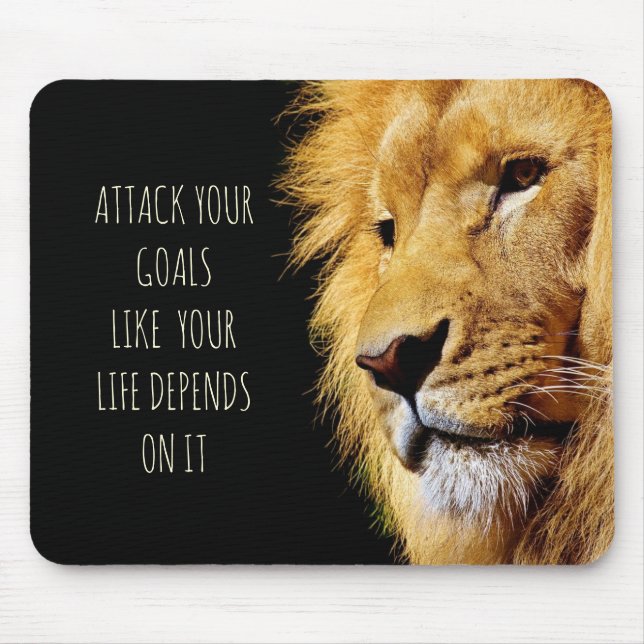 Lion Motivation Mouse Mat (Front)