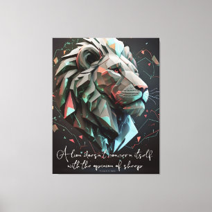  Lion Motivation Quote  Canvas Print