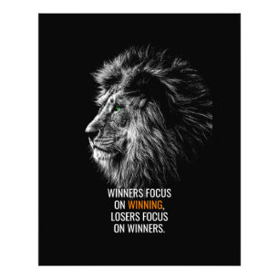 Lion Motivational Quote Photo Print