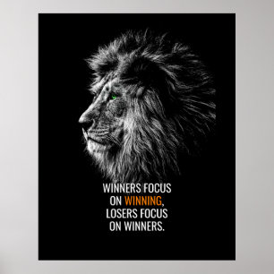 Lion Motivational Quote Poster
