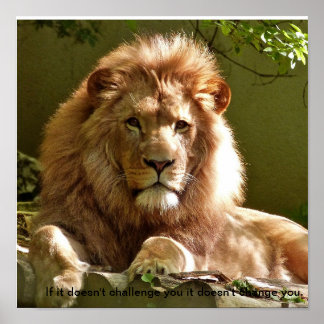 Lion motivational quote poster