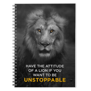 Lion Motivational Unstoppaple Notebook