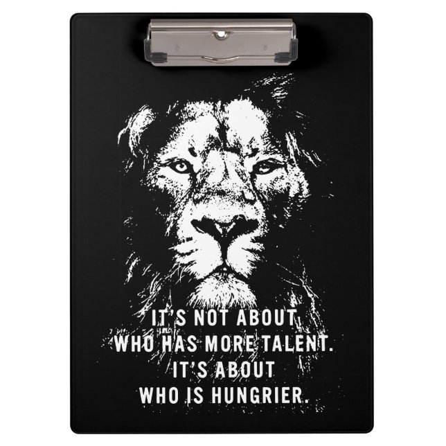 Lion - Motivational Words - Inspirational Clipboard (Front)