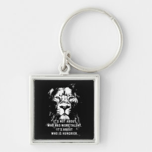 Lion - Motivational Words - Inspirational Key Ring