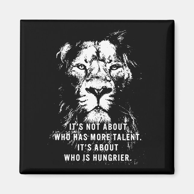 Lion - Motivational Words - Inspirational Magnet (Front)
