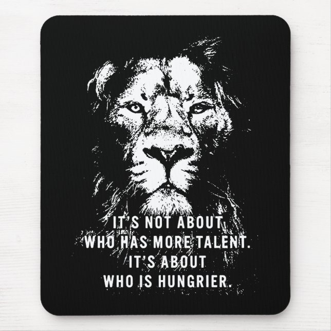 Lion - Motivational Words - Inspirational Mouse Mat (Front)