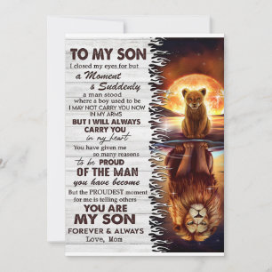 Lion Mum To My Son I Closed My Eyes  Holiday Card