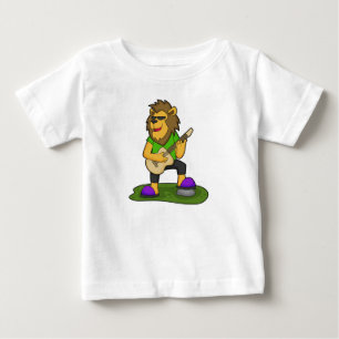 Lion Musician Guitar Music Baby T-Shirt