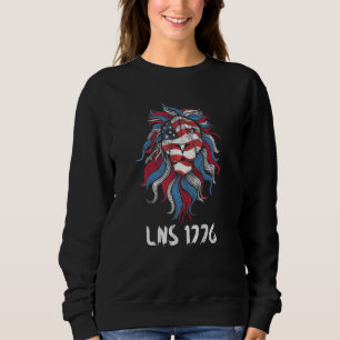Lion Not Sheep 1776 Usa Flag Independence Sweatshirt