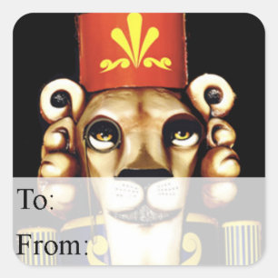 Lion Nutcracker Christmas Gift Tag