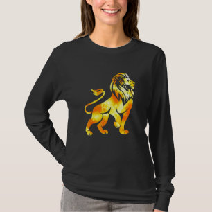 Lion Of Artsy Hippie Groovy Trippy Retro Lion T-Shirt