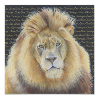 Lion of Courage Christian Poster