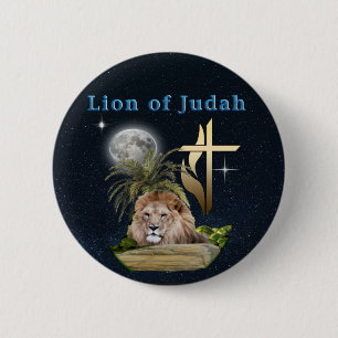 Lion of Judah 6 Cm Round Badge