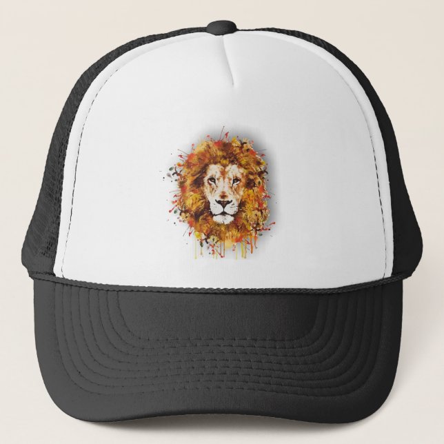 Lion of Judah - African Art - Reggae Roots Shirt Trucker Hat (Front)