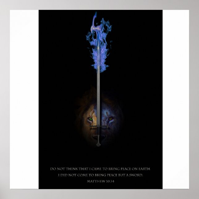 Lion of Judah and the Sword of Righteousness Poster (Front)