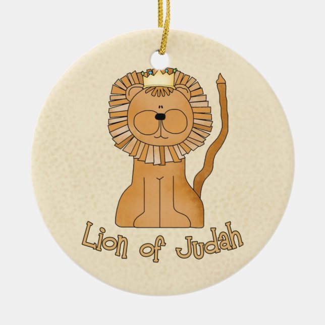 Lion of Judah Ceramic Tree Decoration (Front)