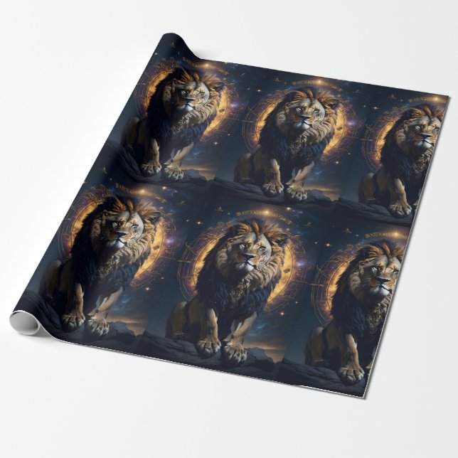 Lion of Judah Christian Jesus Christ Faith Wrapping Paper (Unrolled)