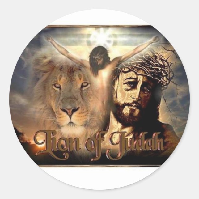 Lion of Judah Classic Round Sticker (Front)