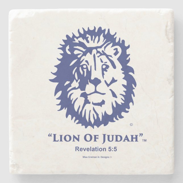 "Lion of Judah" Coaster Tile w/Navy logo (Front)
