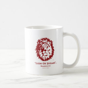 "Lion of Judah" Coffee Mug w/Cherry Red logo