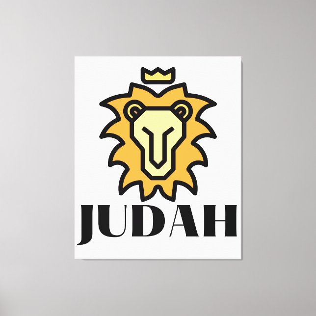 Lion Of Judah Crown Canvas Wall Art (Front)