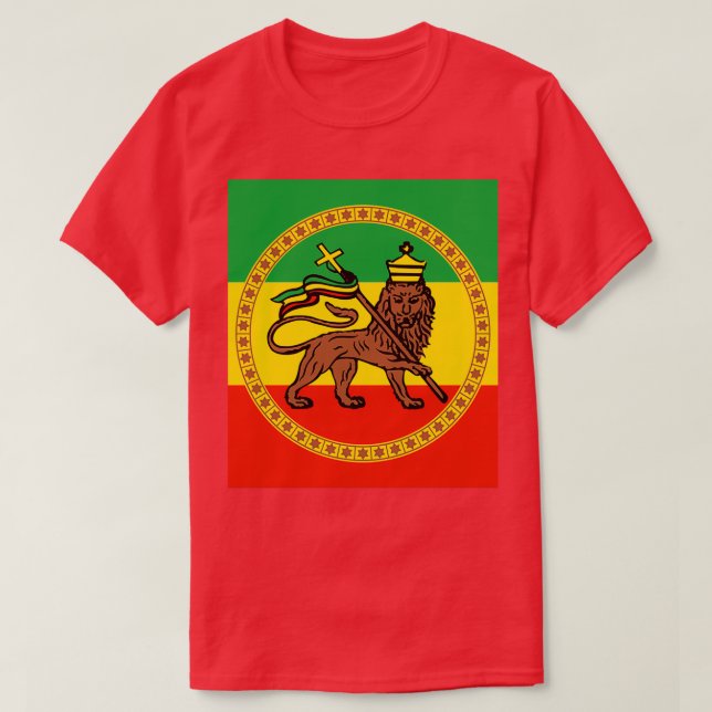 Lion of Judah Ethiopia Imperial Flag T-Shirt (Design Front)