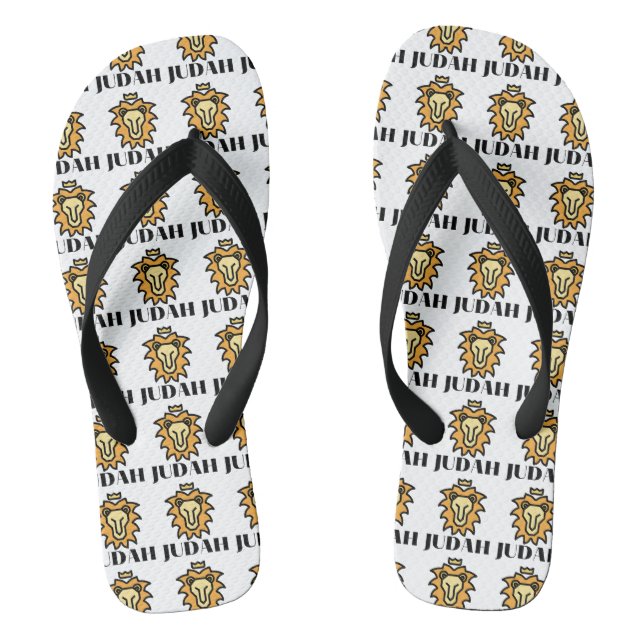 Lion Of Judah Faith Based All-Over Unisex Flip Flops (Footbed)