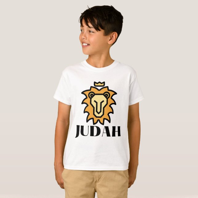 Lion Of Judah Faith Based Boy's T-Shirt (Front Full)
