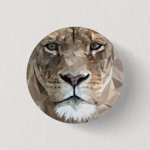 Lion of Judah - Haile Selassie - Rastafari Button