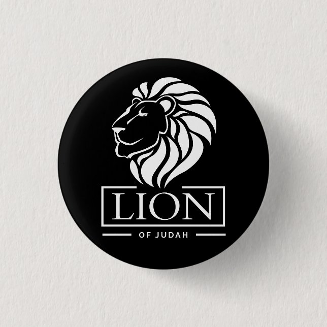 Lion of Judah - Haile Selassie - Rastafari Button (Front)