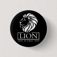 Lion of Judah - Haile Selassie - Rastafari Button