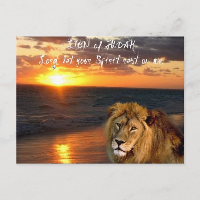 Lion of Judah Inspirational Postcard (Front)