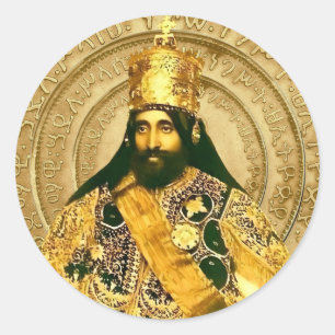 Lion of Judah Jah Army Haile Selassie Rasta Roots Classic Round Sticker