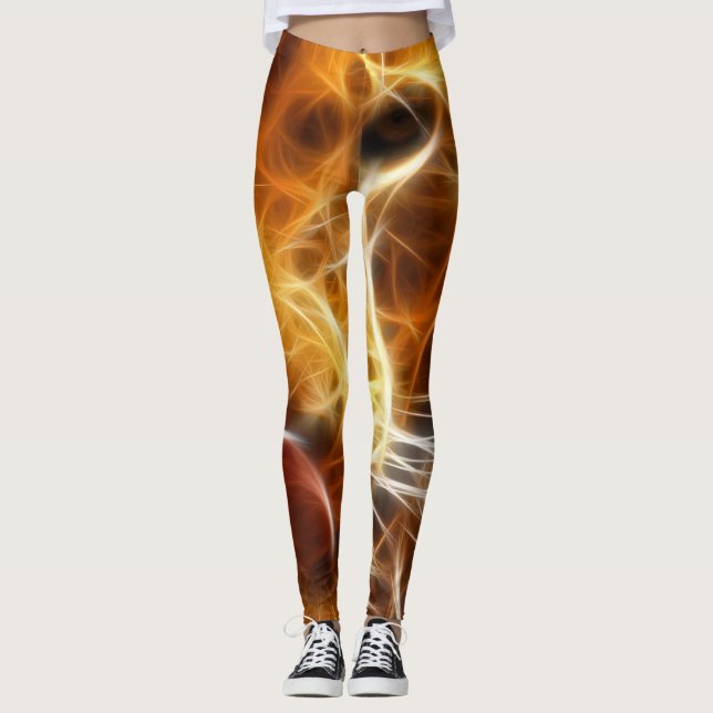 Lion of Judah - Jah Rasta - Power Yoga Leggings (Front)