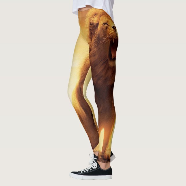 Lion of Judah - Jah Rasta - Power Yoga Leggings (Left)