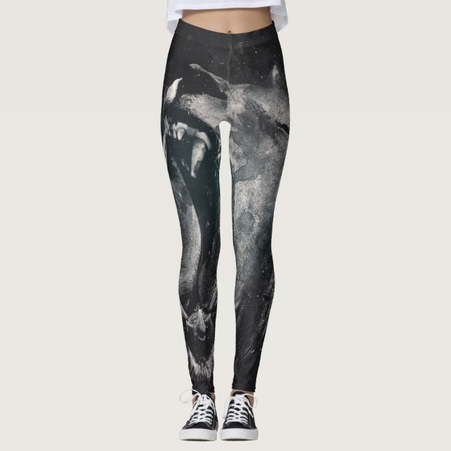 Lion of Judah - Jah Rasta - Power Yoga Leggings (Front)
