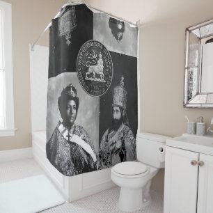 Lion of Judah Jah Rastafari Haile Selassie I King Shower Curtain
