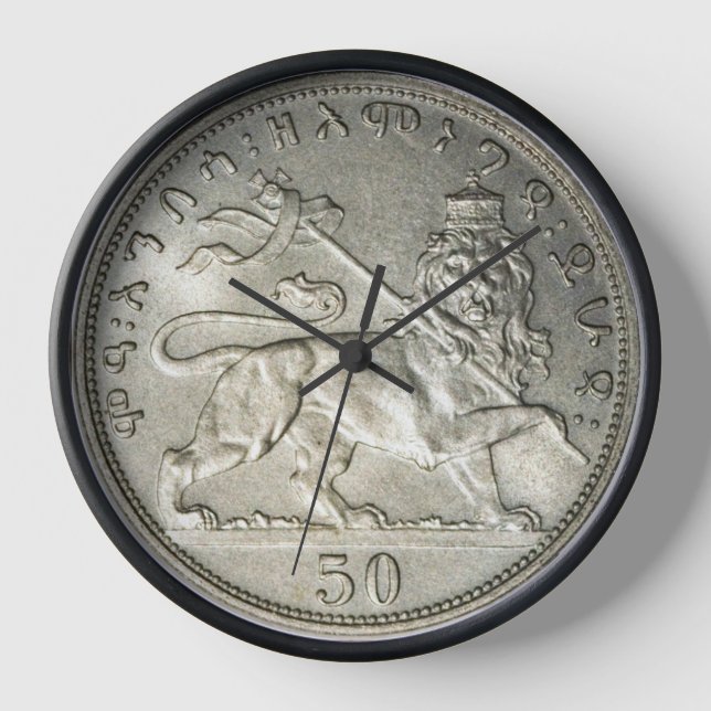 Lion of Judah Jah Rastafari Rasta Reggae Roots Clock (Front)