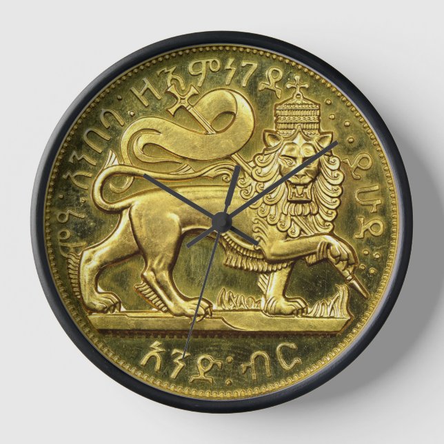 Lion of Judah Jah Rastafari Rasta Reggae Roots Clock (Front)