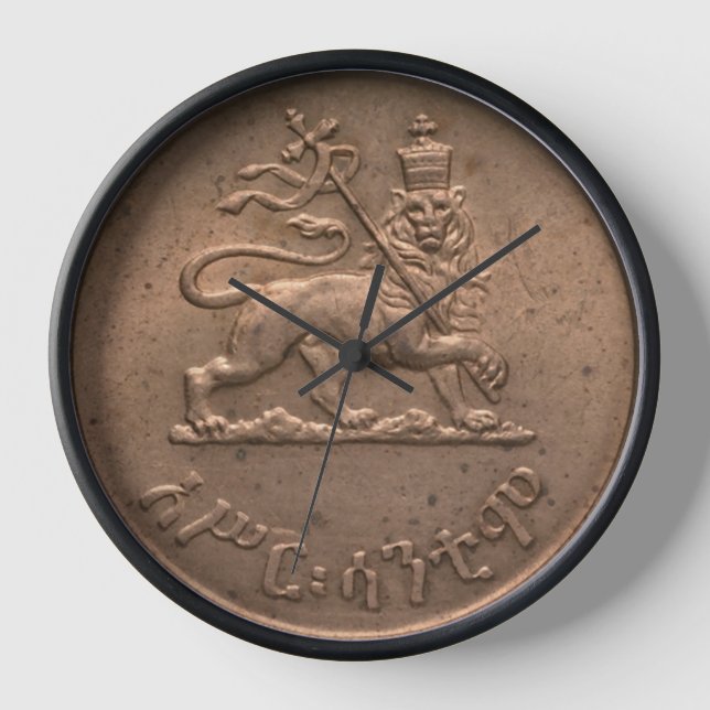 Lion of Judah Jah Rastafari Rasta Reggae Roots Clock (Front)