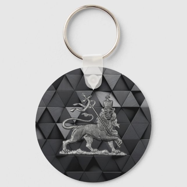 Lion of Judah Jah Rastafari Rasta Reggae Roots INI Key Ring (Front)
