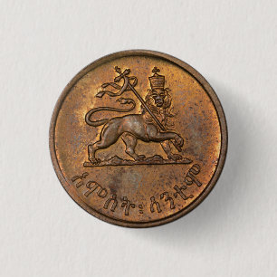 Lion of Judah Jah Rastafari Reggae Rasta Button