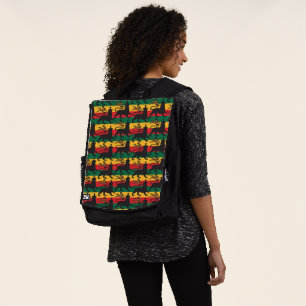 Lion of Judah - Jah Rastafari - Reggae Rucksack Backpack