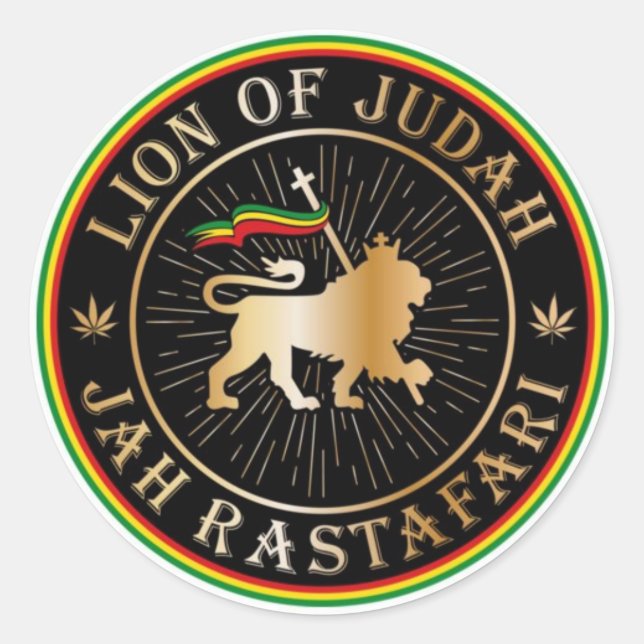 Lion of Judah - Jah Rastafari - Sticker sticker (Front)