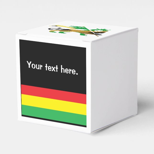 Lion of Judah, Jamaican flag colours Favour Box (Front Side)
